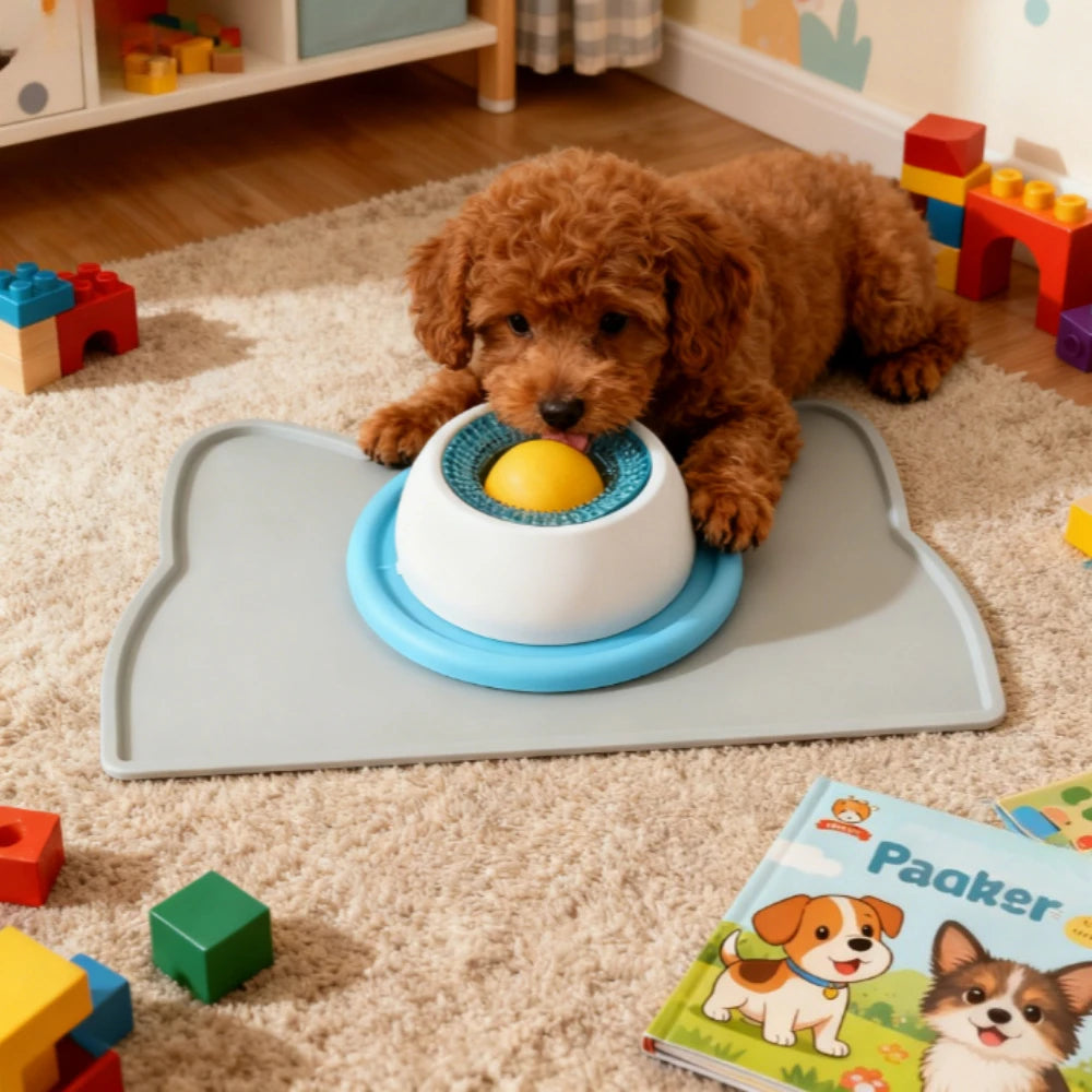 Jouet Distributeur de Nourriture et Léchage | Jeu Interactif pour Stimulation Mentale et Alimentation Lente