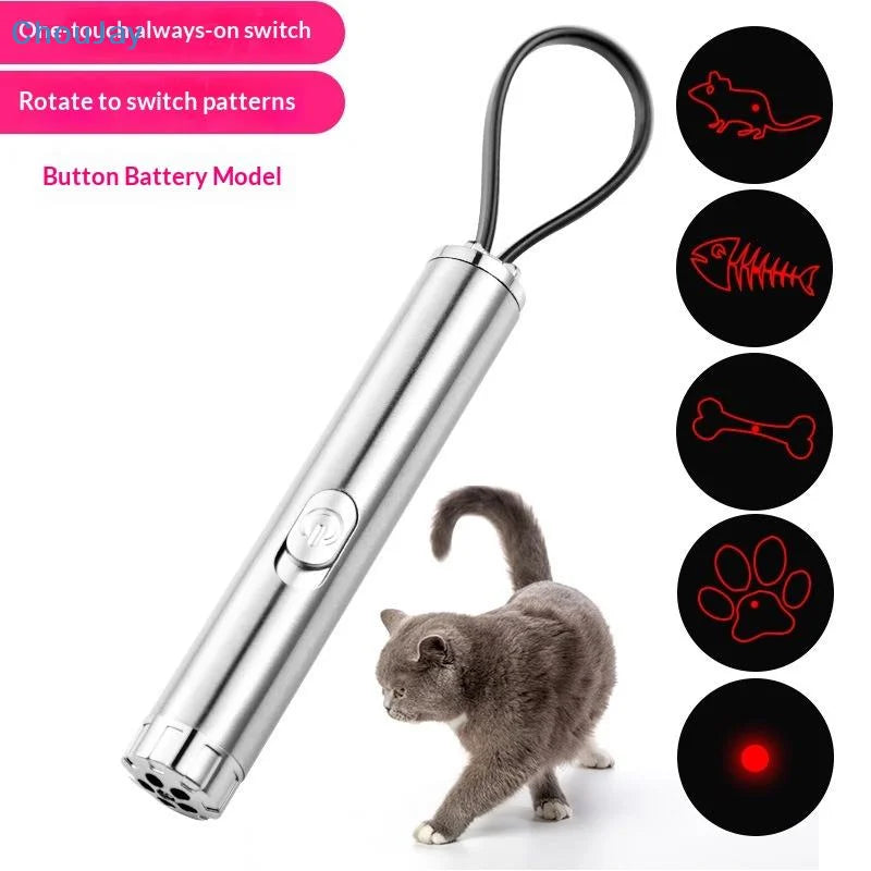 Pointeur Laser Multifonction pour Chats | Stylo Interactif avec Motifs Variables & Mode Continu