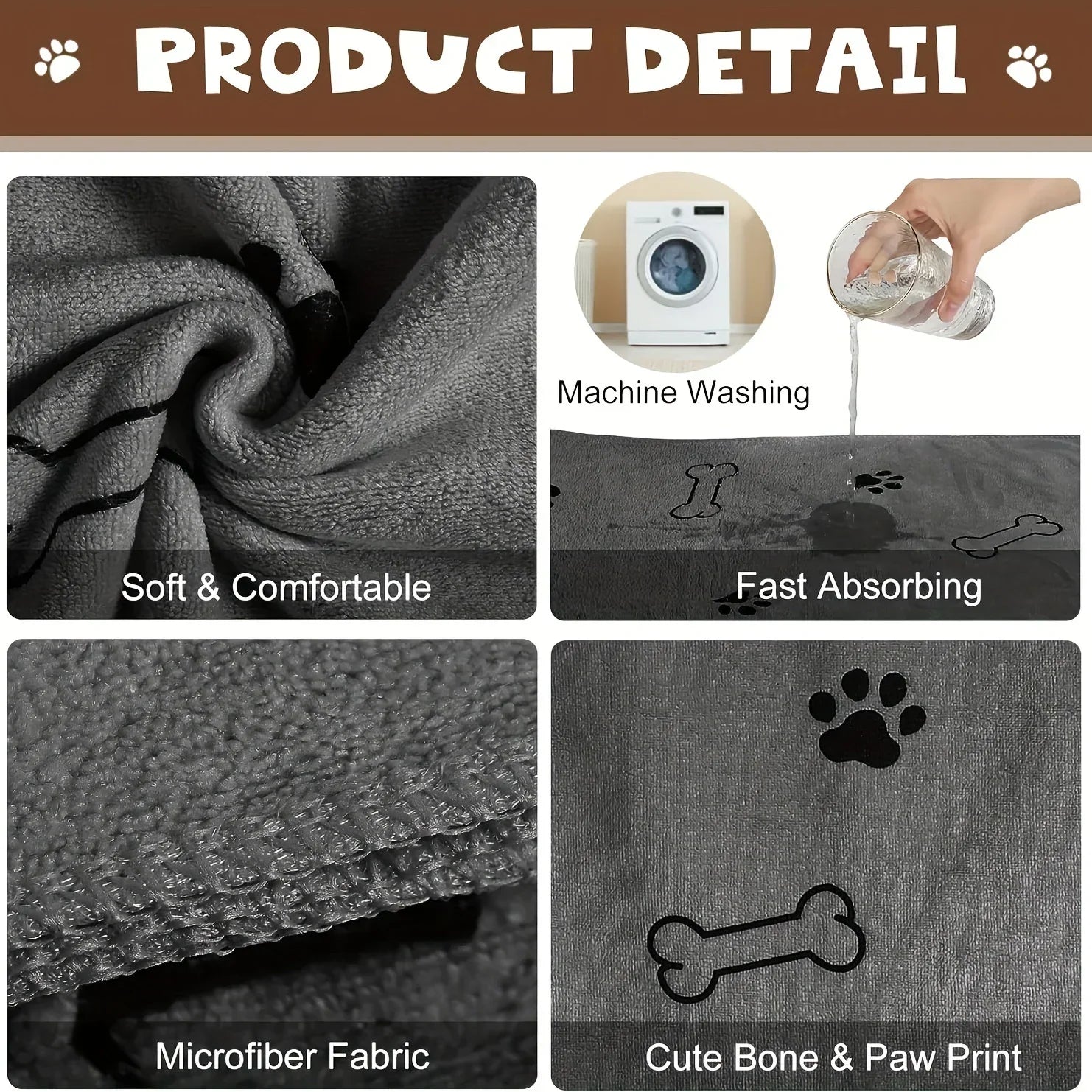 Serviette de Bain pour Animaux en Microfibre : Absorption Ultime et Séchage Rapide