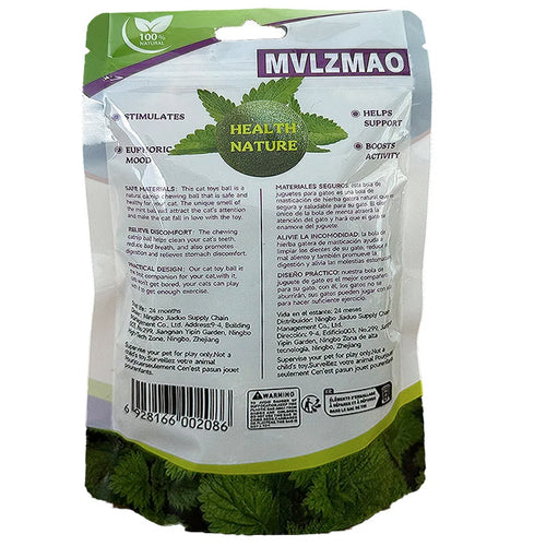 Balle d'Herbe à Chat Comestible Mint Toys.
