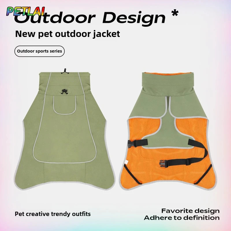 Veste Outdoor 2-en-1 pour Chien – Imperméable et Coupe-vent Haute Performance