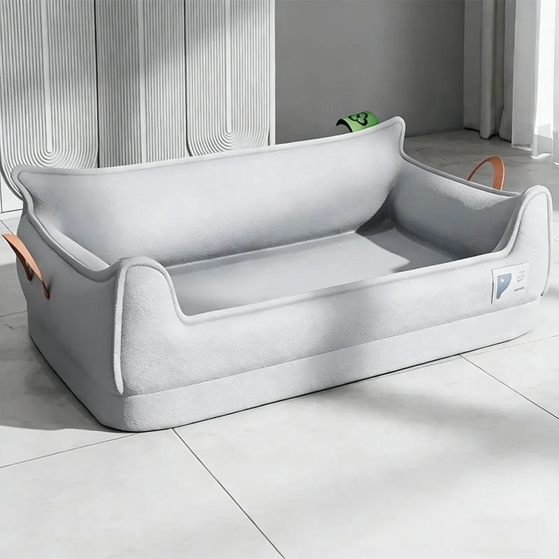 Canapé Orthopédique en Cuir pour Chien – Confort Ultime, Imperméable et Déhoussable