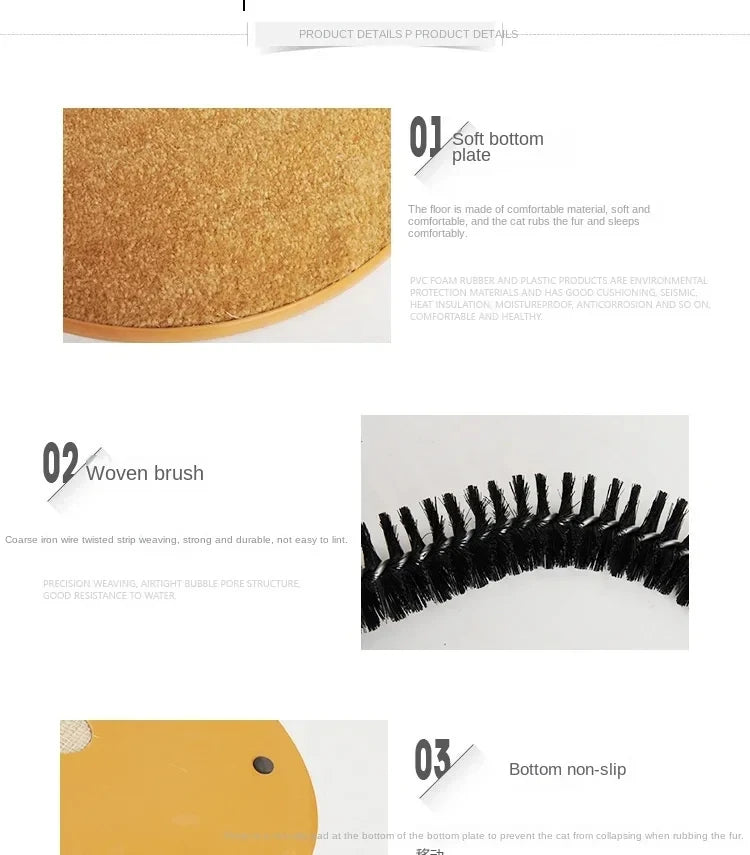 Arche de Toilettage et Massage pour Chats | Brosse Auto-Lisseur & Griffoir Interactif