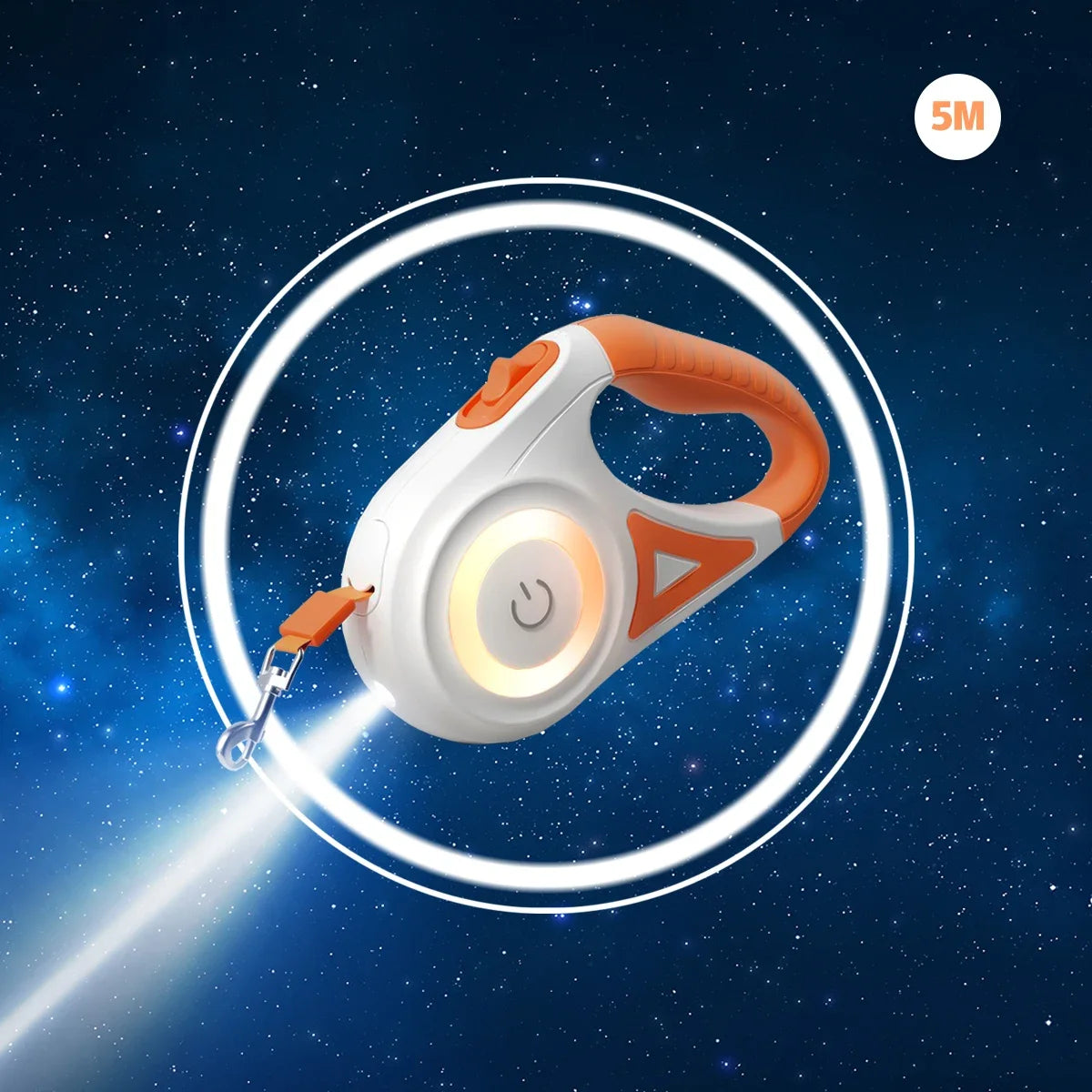 Laisse Enrouleur avec Lampe LED Intégrée – Pour Chiens et Chats toutes tailles – Ergonomique et Robuste